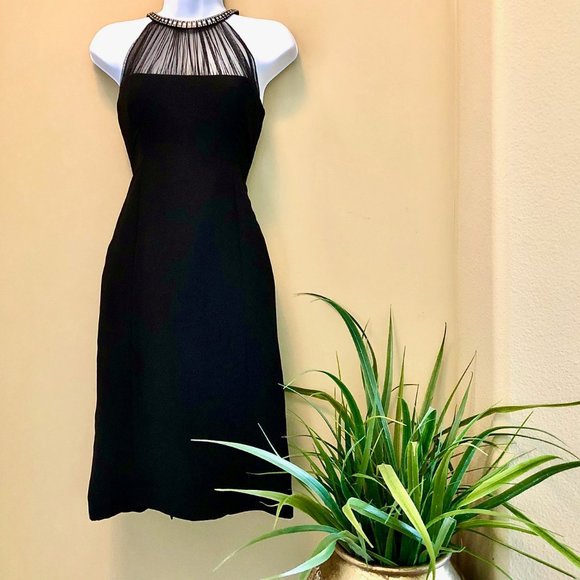 Jones New York Dresses & Skirts - JONES NEWYORK⚡️Mesh Trim Rhinestone Halter Dress_4